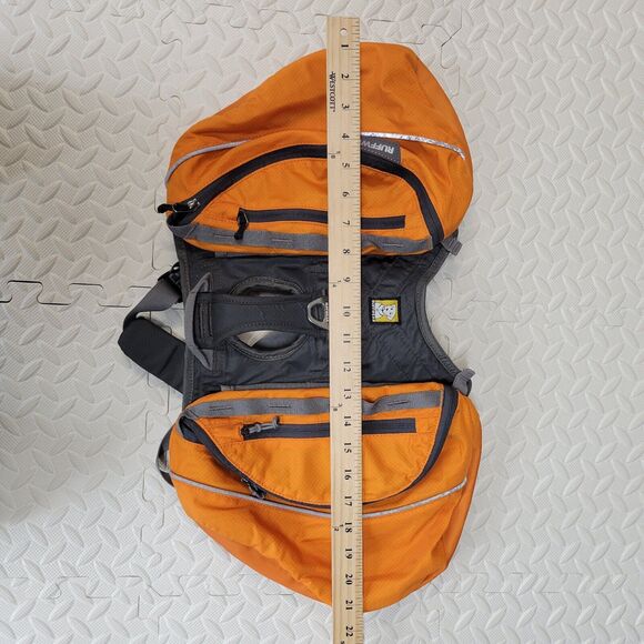 RuffWear Dog Backpack Small Hiking Dual Saddlebag Orange Outdoor Camping Travel - Picture 7 of 7